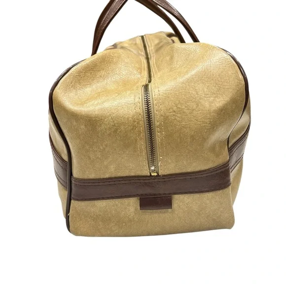 Adidas Tan and Brown Duffel Bag Gym 80s Nostalgia Retro - Picture 4 of 9